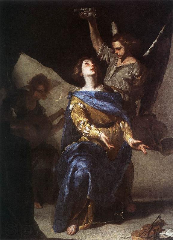 CAVALLINO, Bernardo The Ecstasy of St Cecilia df Norge oil painting art